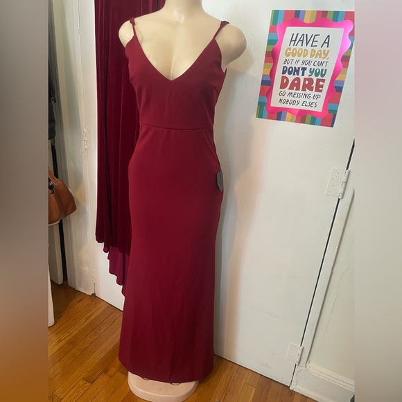 Lulu's Deep Red Maxi Dress - Picture 2 of 4